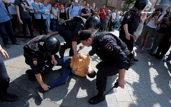 Протесты и задержания в Москве